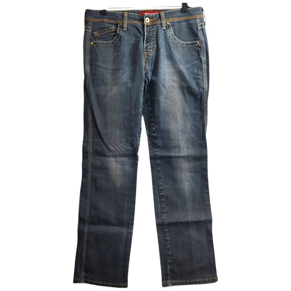 LEVI'S 562 Jeans Vintage Straight Women 12M/W31 Blue Flap Pockets Cotton Blend
